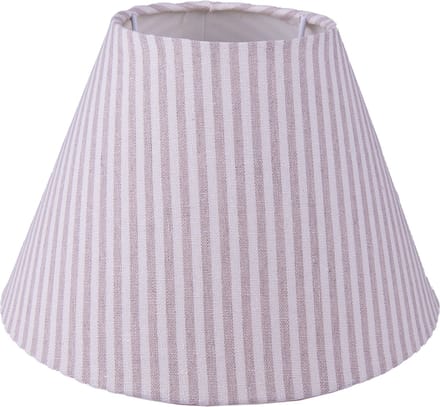 Clayre & Eef Lampenkap Ø 23x15 cm Beige Wit Katoen Strepen