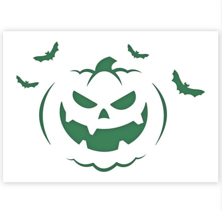 QBIX Halloween Pompoen Sjabloon - A3 Formaat - Kunststof - Stencil