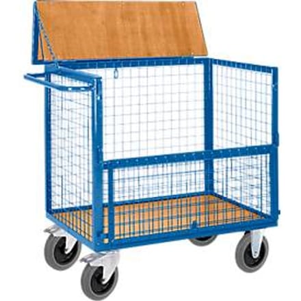 Containerwagen met roosters, L 1175 x 775 mm, met deksel