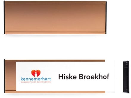 Deurbord | Roségoud | 20x6cm