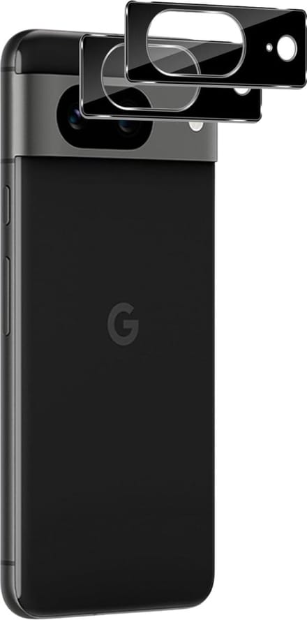 Camera Protector voor Google Pixel 8 - 2 stuks van glas Zwart glazen