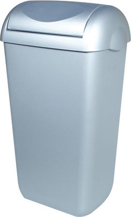 PlastiQline | Afvalbak | Swing deksel | Kunststof/RVS look | Inhoud: 23 liter