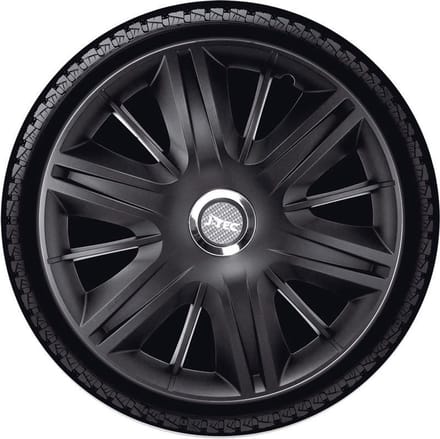 J-Tec Wieldoppen 14 inch Maximus zwart - chroom ring