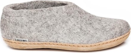 Glerups Schoen met leren zool-Grijs-42
