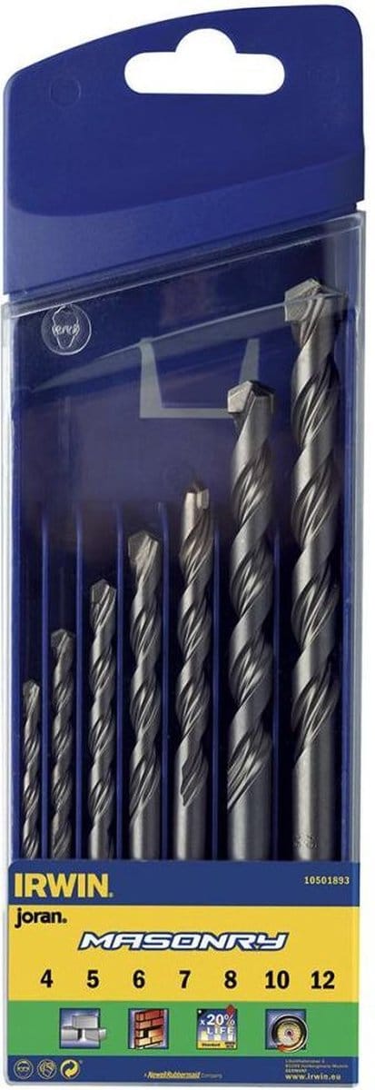 Irwin Borenset Metselwerk 7-delig 4/5/6/7/8/10/12 mm 10501893