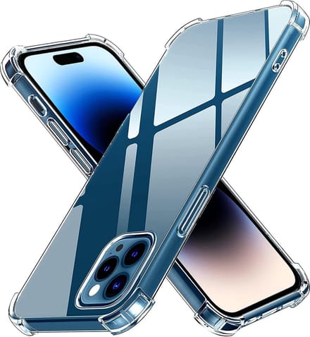 Hoesje voor iPhone 14 PRO MAX backcover Shockproof siliconen Transparant