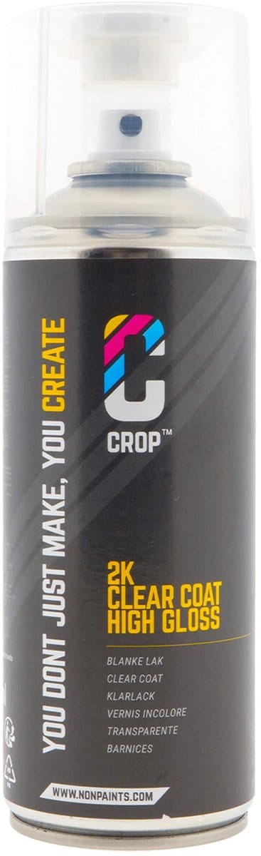 CROP Spuitbus Autolak - Blanke Lak voor Auto - 400ml - Hoogglans lakverf - Vernis transparant - Sneldrogend