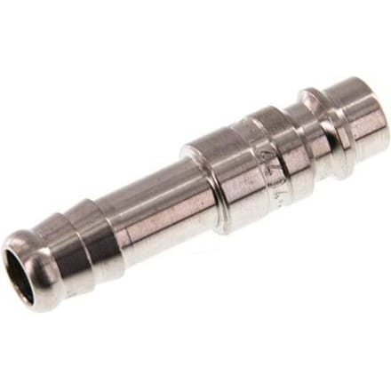 RVS 316L DN 7.2 (Euro) Luchtkoppeling Insteeknippel 9 mm Slangpilaar