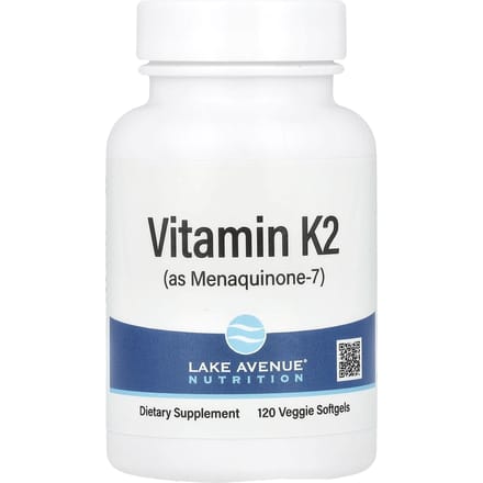 Vitamine K2 (Ménaquinone-7), 120 Gélules Végétales (50 mcg par gélule)