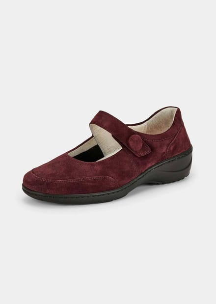 Leren ballerina's - bordeaux - Gr. 37 van Goldner Fashion