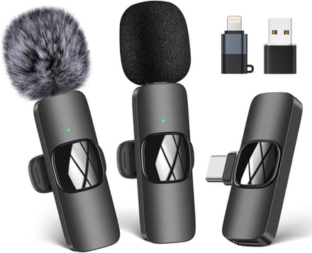 TOVBMUP Microfoon - Draadloze microfoon - Draadloze dasspeldmicrofoon - USB-C-interface - Ruisonderdrukking - Plug and Play - Geschikt voor video-opnames, vlogs, TikTok en YouTube