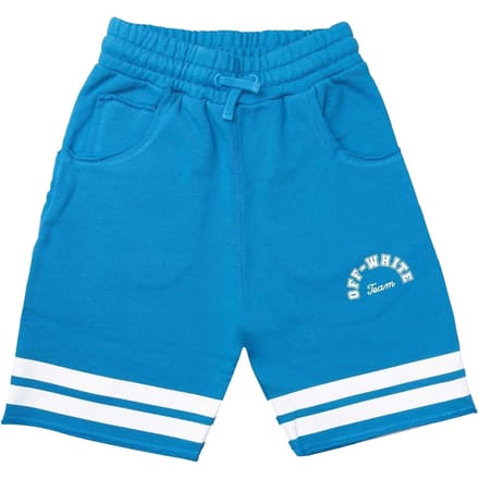 Off White Meisjes Team 23 Sweat Shorts met grafische print (Blauw/Wit)