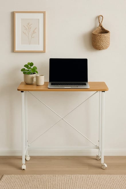 Ceruzo Wandtafel - Opvouwbaar Bureau - 80x40x75 cm - Inklapbaar Tafelblad - Laptoptafel- Wit