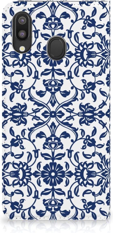 Book Case voor Samsung Galaxy M20 Smart Cover Flower Blue
