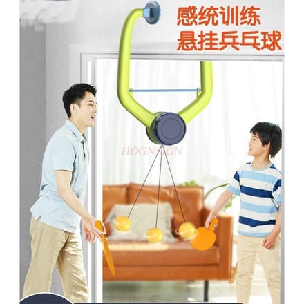 Entraîneur de tennis de table suspendu pour enfants Système sensoriel parent-enfant d'intérieur Correction de la vision par flottaison Coordination œil-main