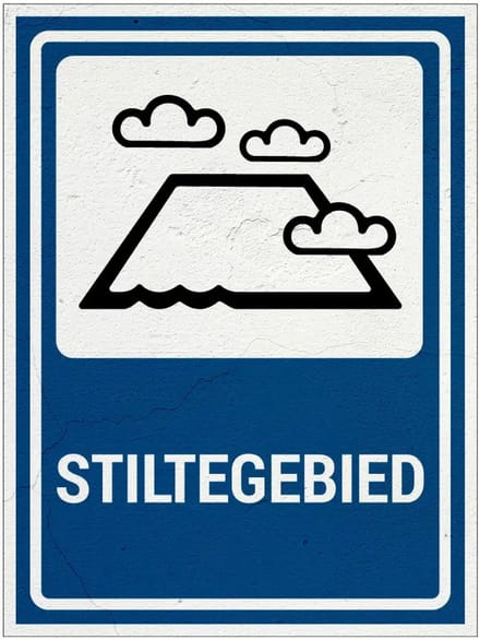 Stiltegebied bord - L306B | Sign Again materiaal | 40 x 30 cm