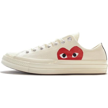 Comme des Garçons Play x Converse Chuck 70 Low Lait Baskets Unisexe Blanc 150207C 37.5 white