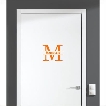 Deursticker Met Naam -  Marjolein - Oranje