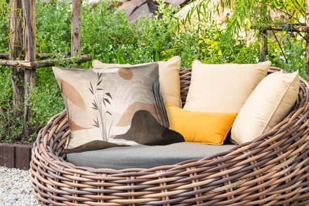 Buitenkussens - Tuin - Japandi - Landschap - Beige - 50x30 cm