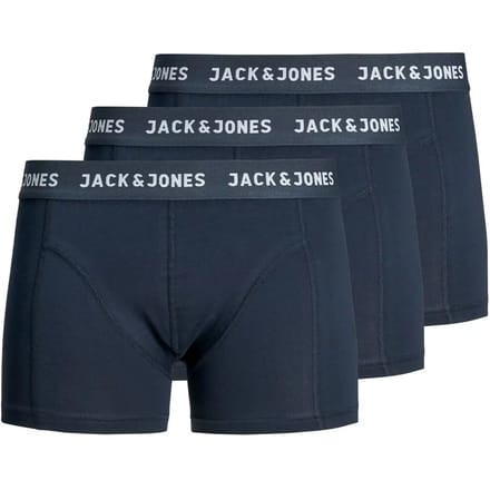 JACK & JONES - JACANTHONY TRUNKS 3 PACK BLUE - 3-Pack Heren Onderbroek - L