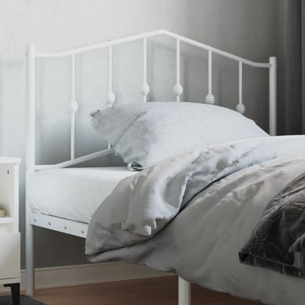 vidaXL - Vervangend - hoofdbord - 107 - cm - metaal - wit
