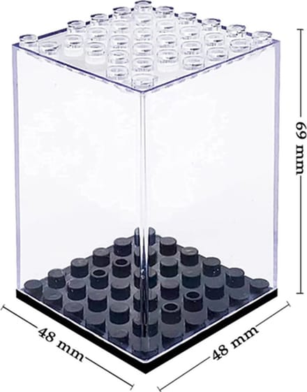 VAEM LEGO Display Vitrine Box - Voor Minifigures - Zwart - 4,8x4,8x6,9cm