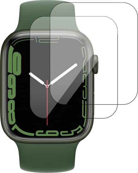 2x Screenprotector geschikt voor Apple Watch Series 7/8/9 41mm - Full Screen Protector - Gehard Glas