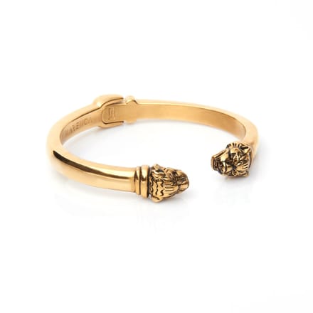 Marenca Gouden Heren Cuff Armband met Tijgerkoppen (M)