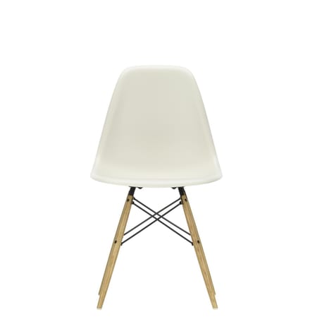 Vitra - DSW Eames Plastic Sidechair - kiezelsteen RE - honingkleurig essenhout - beige