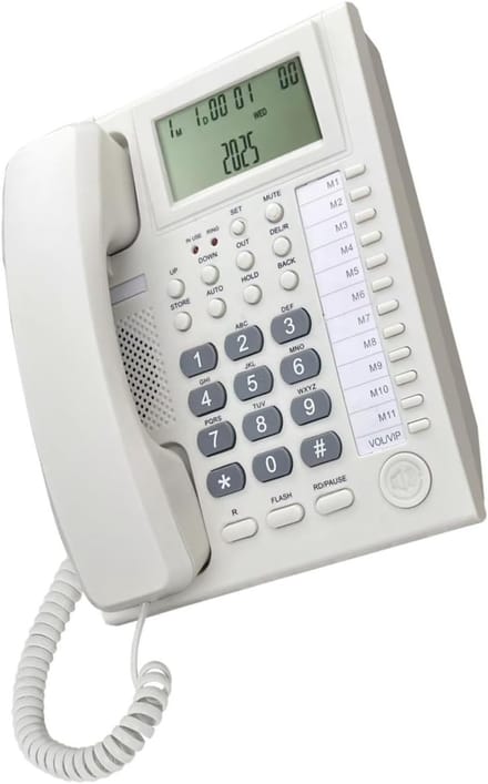 Vaste Telefoon - Senioren Telefoon - Thuis Bellen - Grote Knoppen - 22 x 17 cm - Wit