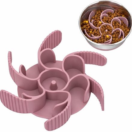 BOTC Anti Schrokbak Hond - Voerbak Hond - 11 cm - Slow Feeder - Roze