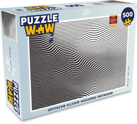 Puzzel Optische illusie golvend patroon - Legpuzzel - Puzzel 500 stukjes