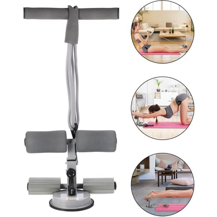 Équipement auxiliaire de Fitness pour le ventre, appareil d'exercice pour l'abdomen, barre de poussée au sol, assistance assis, ventouse gris