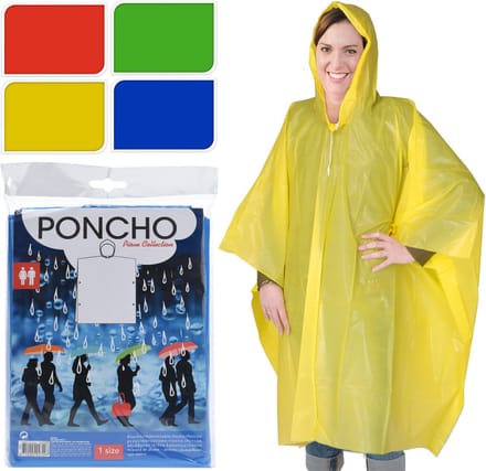 Poncho 120x130 cm rood