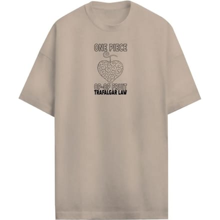 One Piece - Anime Oversized T-shirt - S tot XL - voor Mannen - zand