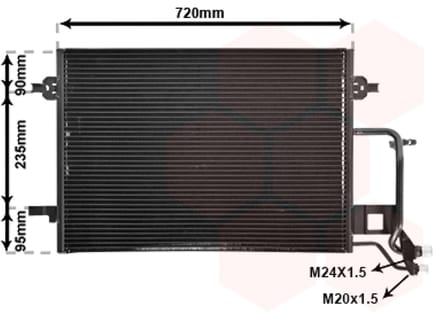 Van Wezel - LUCHTCONDENSATOR VOOR AUDI A6 C5 1997-2001 4B0260403F