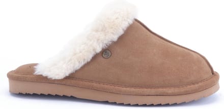 Warmbat Lismore Suede Dames Sloffen - Bruin - Maat 36
