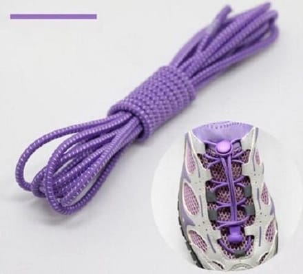 *** Lock veters - Ronde Elastische Schoenveters - Hardlopen - Wandelen - Laces - Paars - van Heble® ***