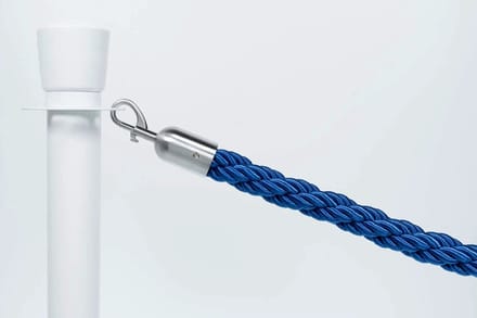 Afzetkoord Gedraaid | Blauw - Geborsteld Chromen sluiting