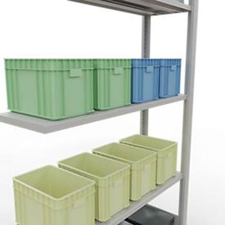 SCHULTE Lagertechnik - Insteekbevestiging met lengtebout - 2000x1000x300 mm, type 150 kg