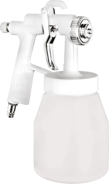 CriKo verfpistool lage druk voor compressor - Onderbeker 0,75 ltr - Spuitkop Ø 1 mm - Max 2.5 bar