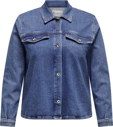 ONLY CARMAKOMA - CARKIMBERLY OVERSHIRT DNM AZG698 BF - Dames - Blouses