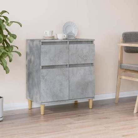 vidaXL - Dressoir - 60x35x70 - cm - bewerkt - hout - betongrijs