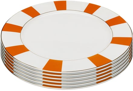 Borden Harlequin Ø27cm oranje (6/set) Kare Design