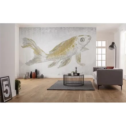 Fotobehang - Golden Koi 400x280cm - Vliesbehang