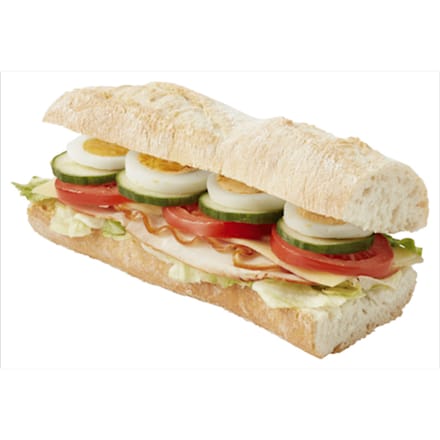 Witte baguette gezond ham kaas