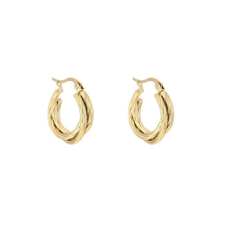 Bijoutheek Oorring Triple Hoop Goud