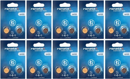 Renata - Knoopcel batterijen - CR1620 - Lithium - 3V - 20 stuks