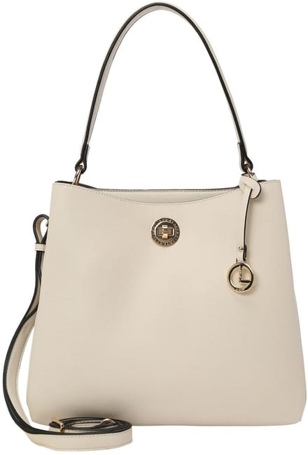 L.CREDI Schoudertas Filippa Hobo Creme Crème