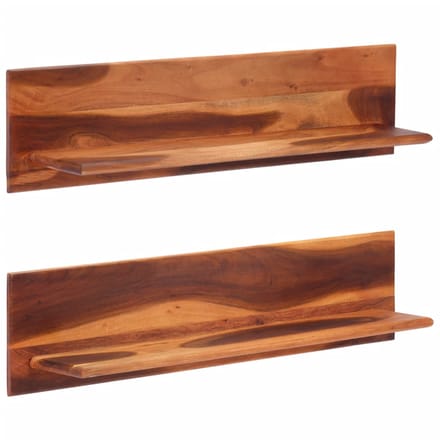 vidaXL - Wandschappen - 2 - st - 112x20x26 - cm - massief - acaciahout